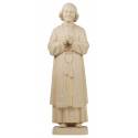 Statue en bois sculpté Saint Curé d'Ars 23 cm naturel
