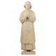 Statue en bois sculpté Saint Curé d'Ars 30 cm naturel