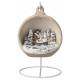 Crèche de Noël dans une boule en céramique sépia 12 cm