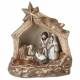 Heilige Familie van glas 15 cm sepia 
