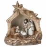 Sainte Famille en verre 15 Cm sépia