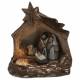 Heilige Familie van glas 15 cm sepia 