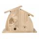 Crèche de Noël moderne en bois et Sainte Famille 7 cm 