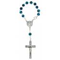 Tientje / auto Glas blauw en zwart Banneux 